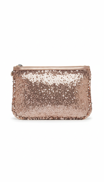 Pochette à paillettes dorée