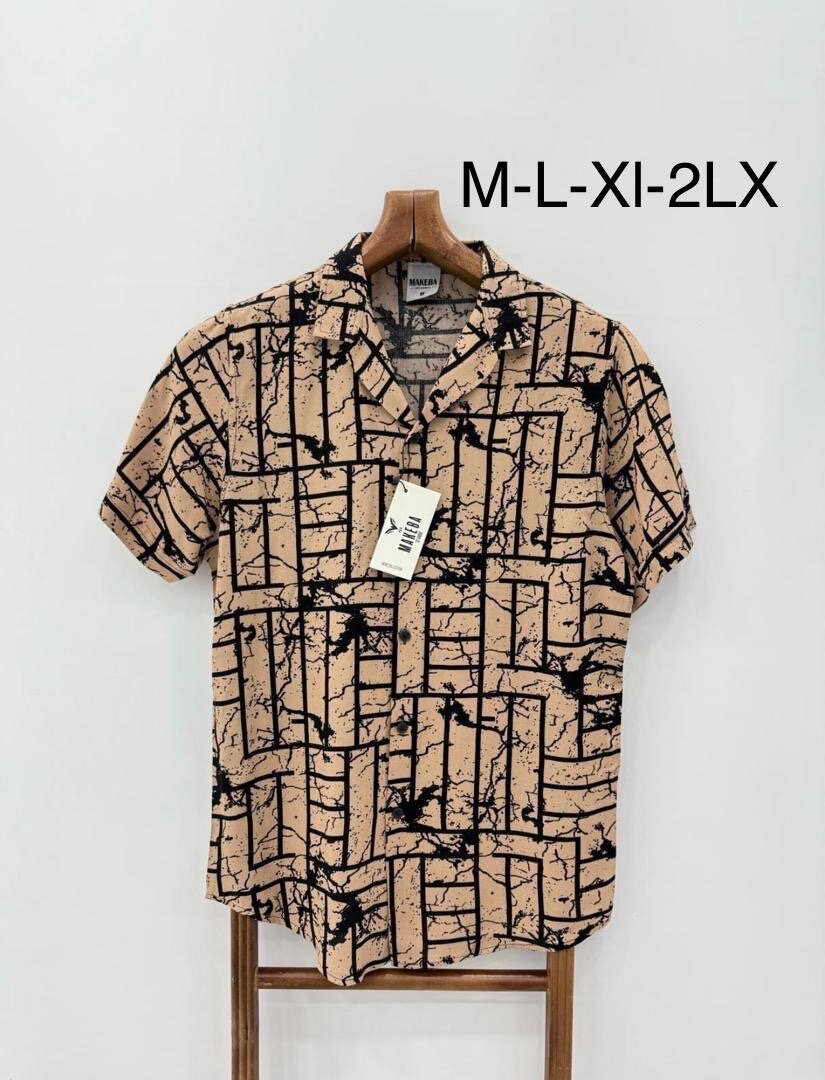 Chemise Hommes Motif Géométrique