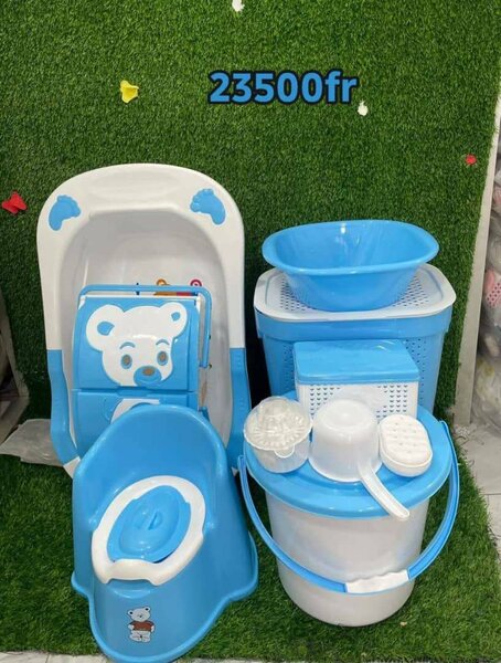 Set de bain pour bébé bleu