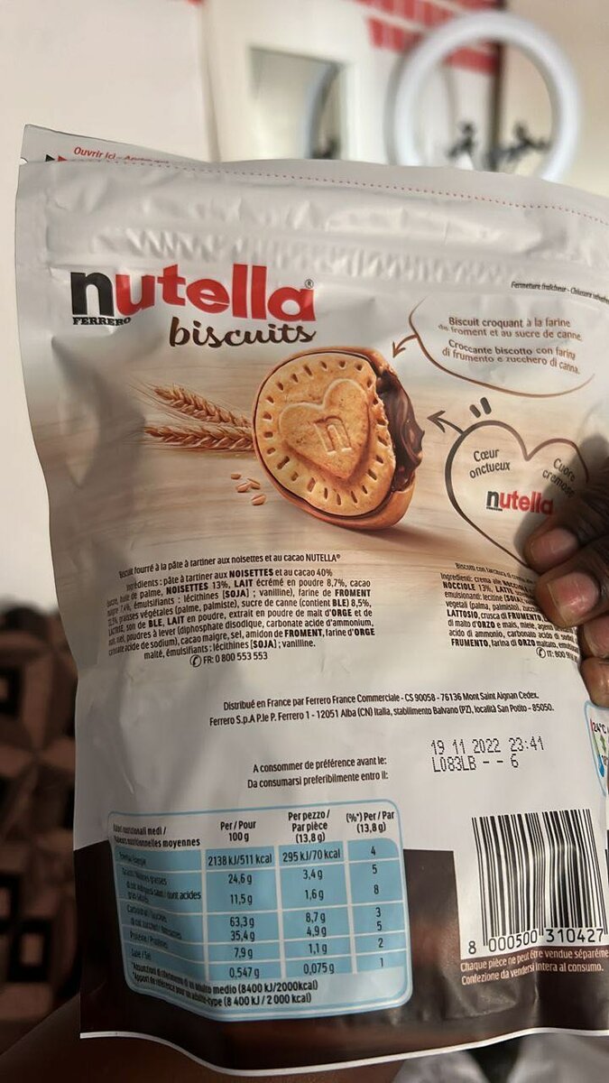 Biscuits nutella