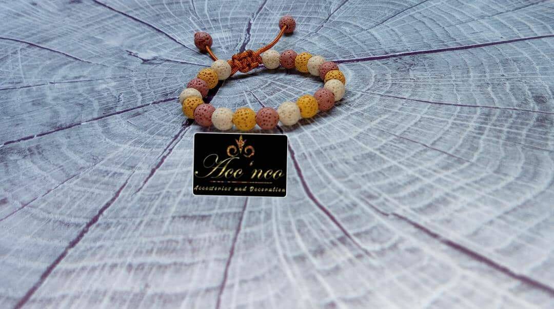 Bracelet pierre de volcan