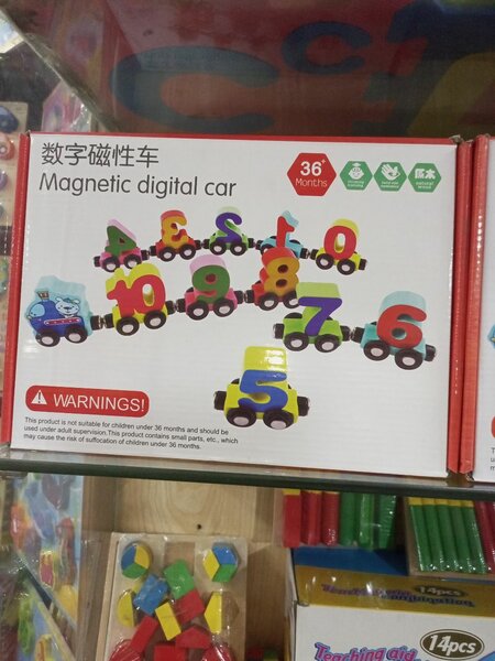 Magnetic Digital car 123
