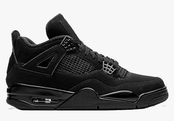 Air Core Retro 4 Runing Cat All Black Sneakers