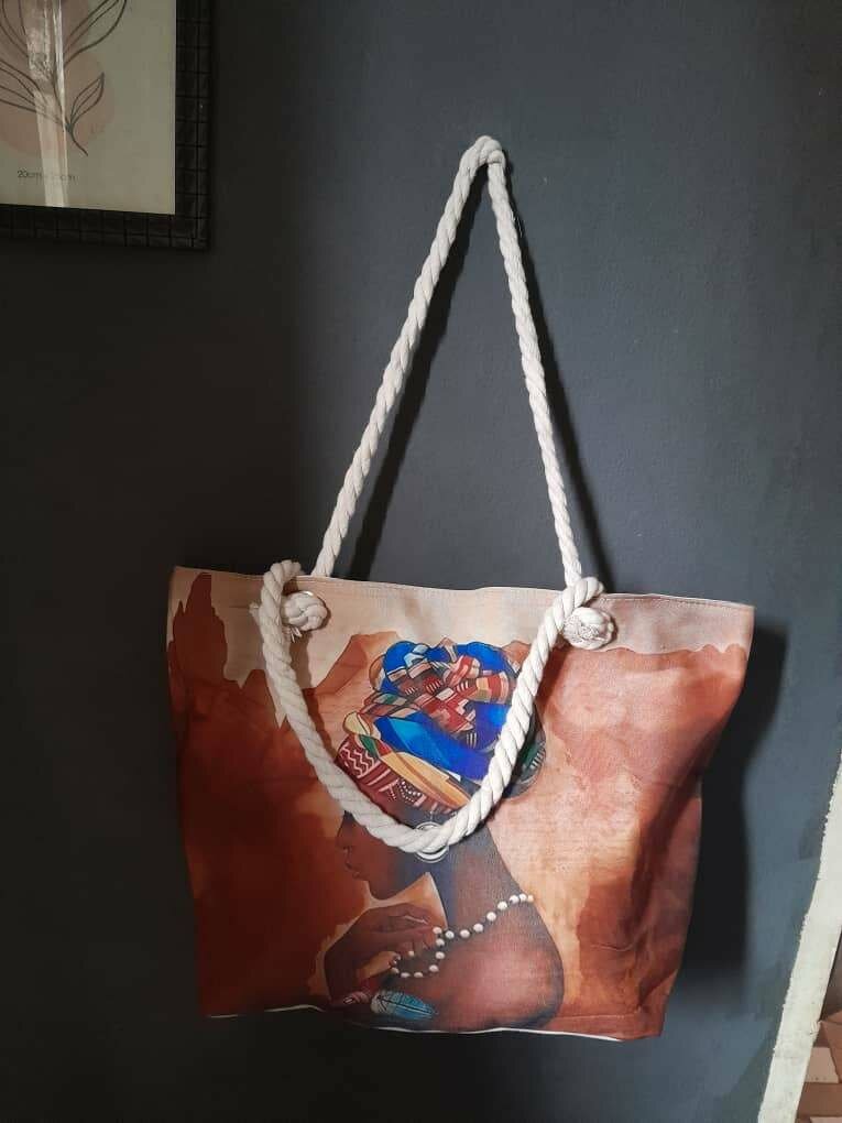 Sac cabas en toile artistique
