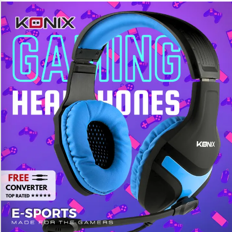 PRO Level Gaming Headphones RGB for Gaming PC Xbox One, PS4, PS5, Bass Surround a nd Noise Cancelling with Flexible Mic, 3.5mm Wired Adjustable Over-Ear Headphones for Laptop PC Smartphones With Free PC Converter - Unique Mall