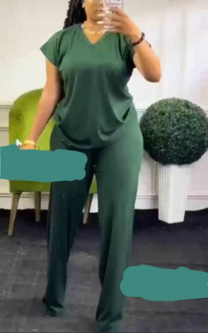 Ensemble décontracté vert femme