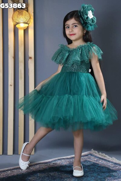Robe Enfant Verte Tulle
