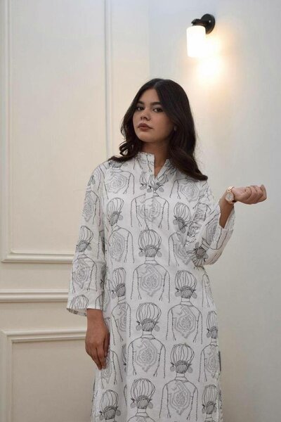 Duree Fishan lilen printed 2p