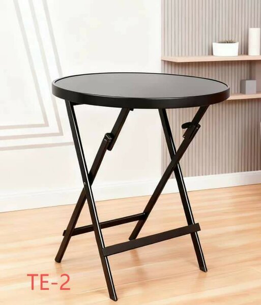 Table pliante ronde noire