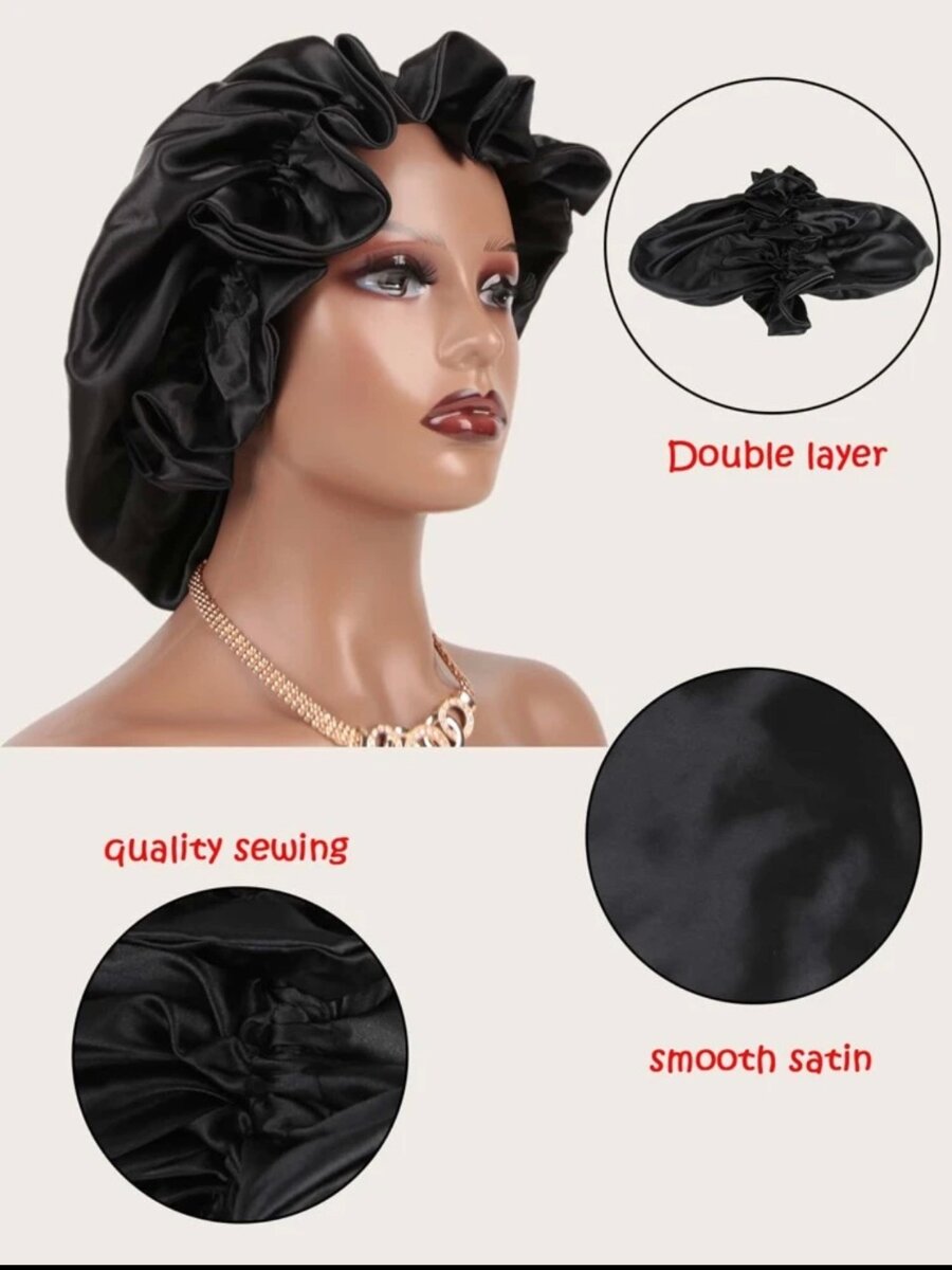 Satin hair bonnet