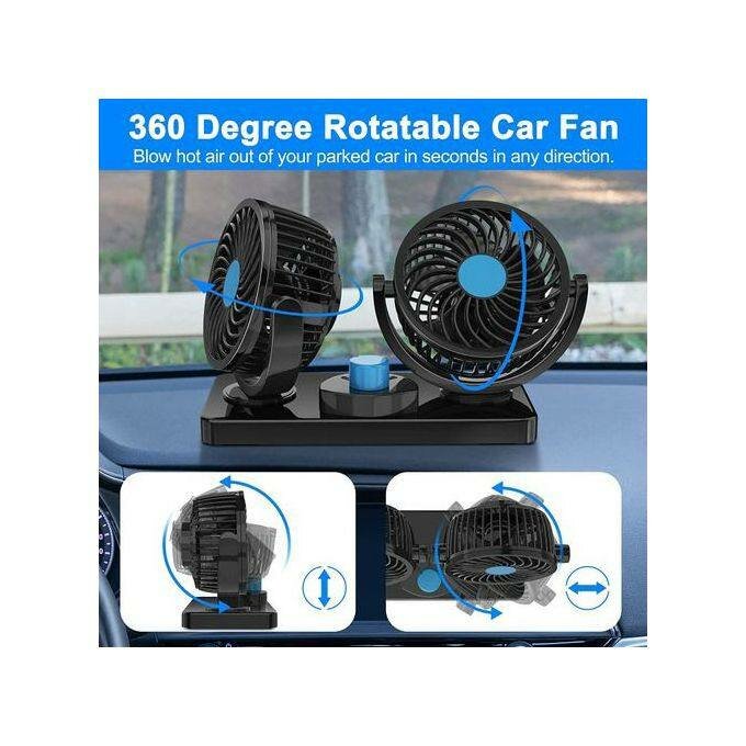 Ventilateur Voiture Rotatif 360°