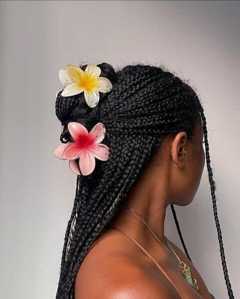 Pinces à cheveux fleurs colorées