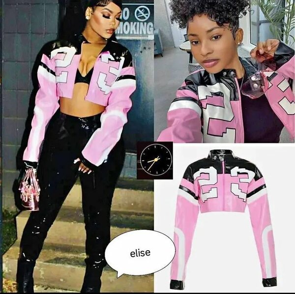 Veste courte rose tendance