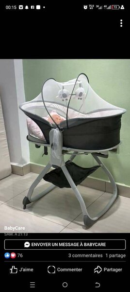 Berceau avec Moustiquaire et Musique