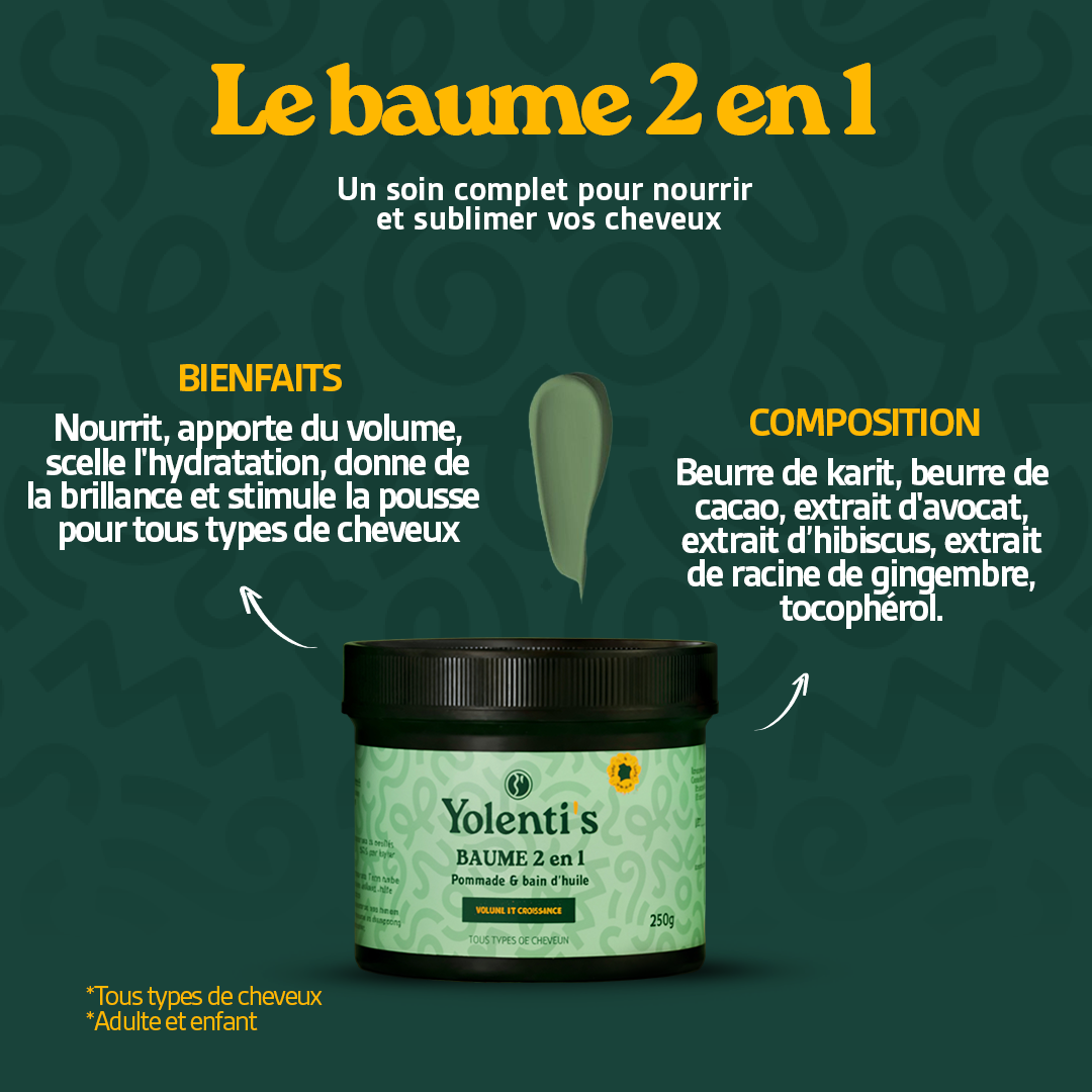 Baume Cheveux 2 en 1 Yolenti's