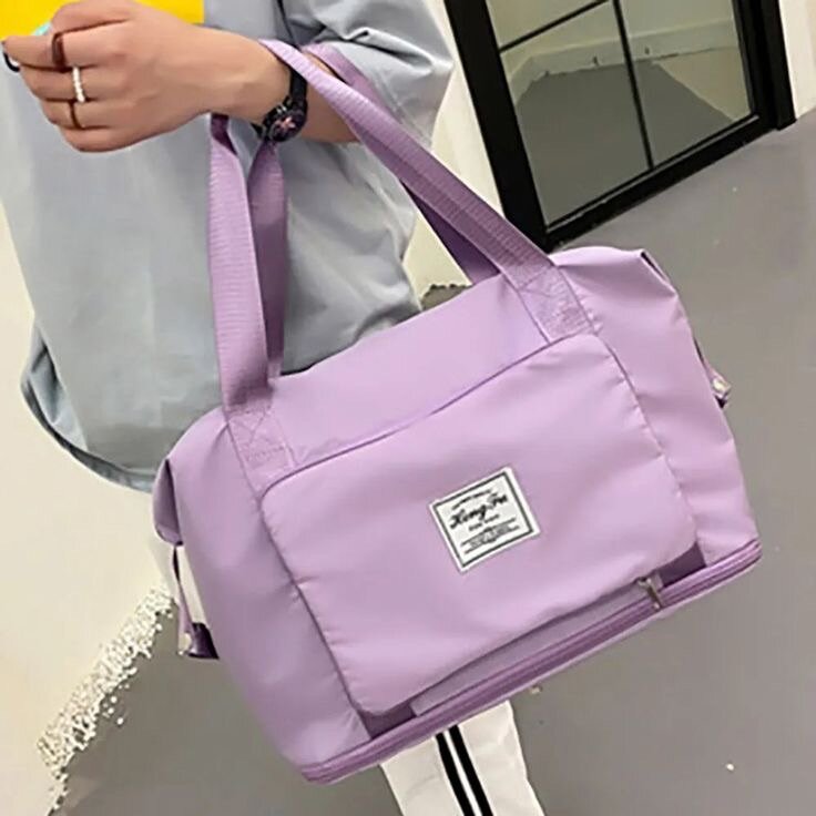 Foldable duffel traveling bag