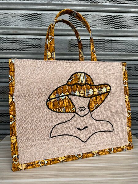 Sac cabas en toile ethnique