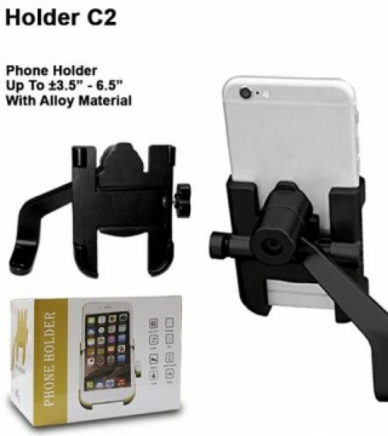C2 Universal Metal Phone Mobile Holder Motorcycle Bike 360 D