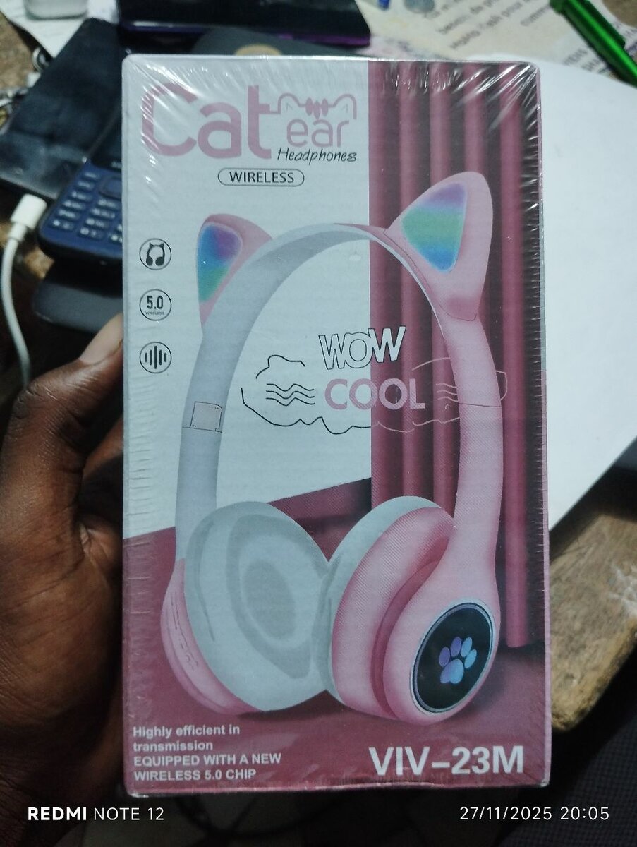 Casque sans fil oreilles chat