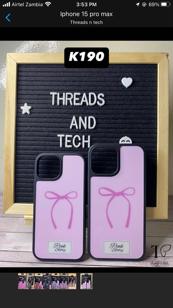 Pink bow case