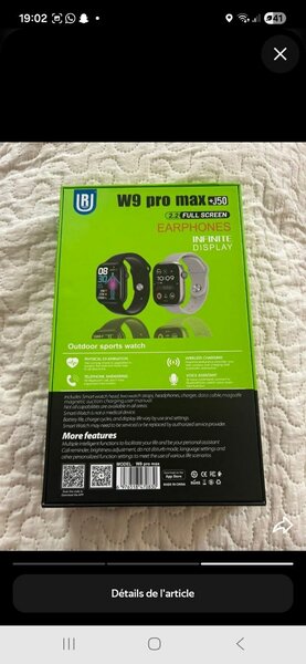 Montre intelligente W9 Pro Max