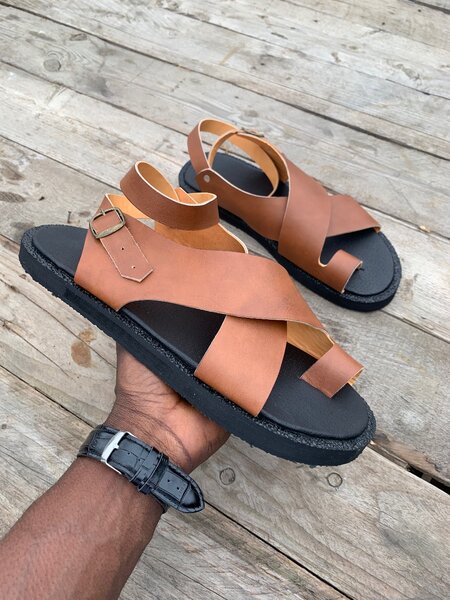Sandales en cuir pour homme