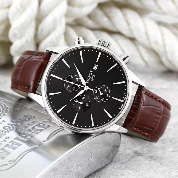 Montre Tissot homme cuir marron