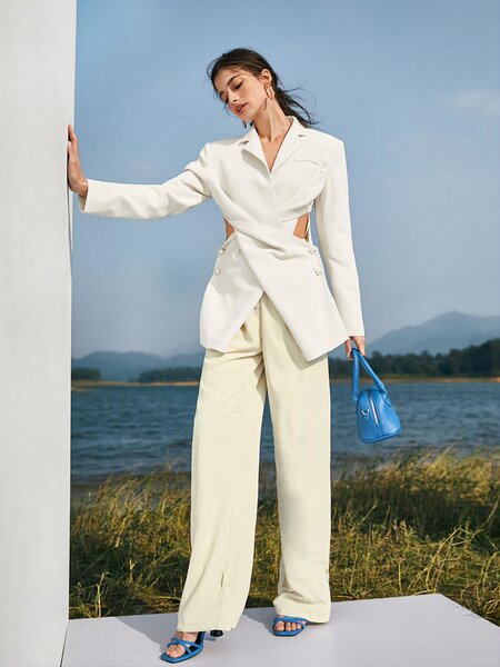 Veste Blanche Élégante Femme