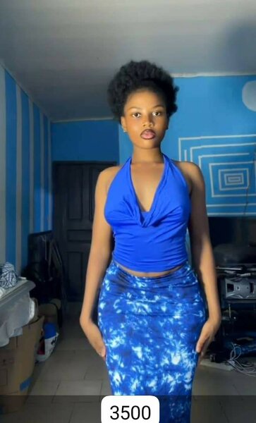 Ensemble élégant bleu femme