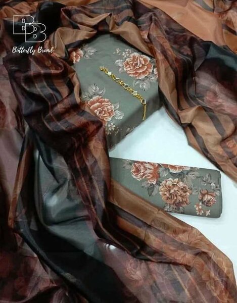 Printed lawn suit