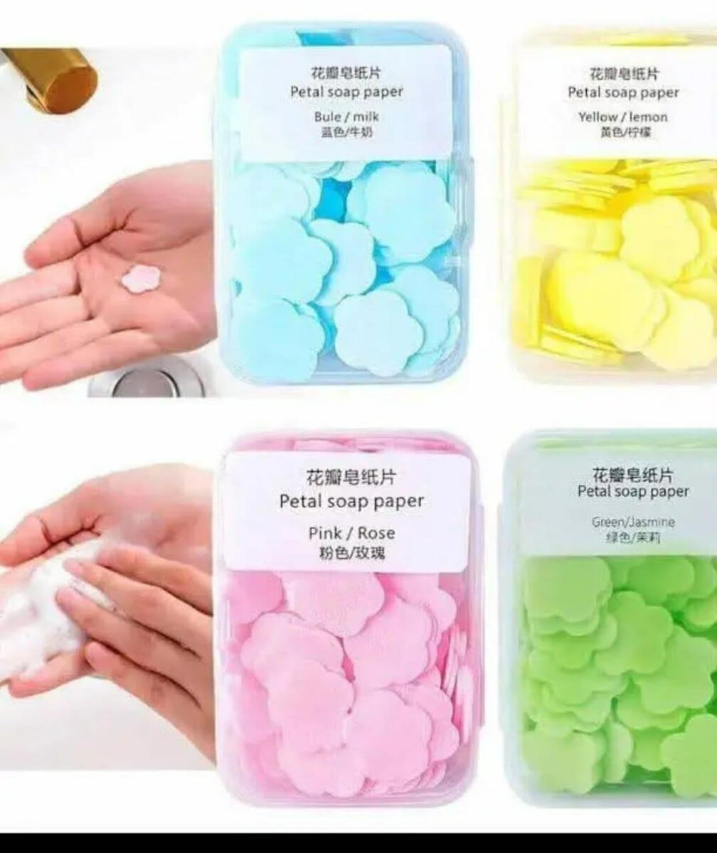 Papier savon pétale portable