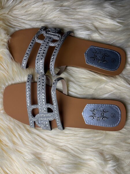 Sandales strass élégantes femme