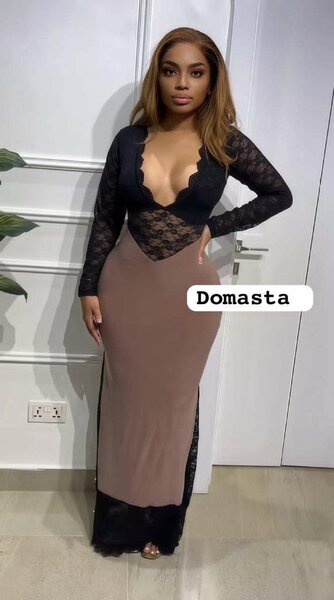 Robe longue en filet