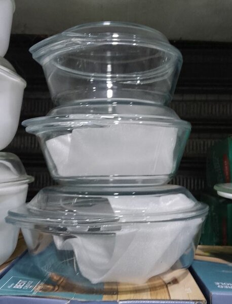 3soupières cassable transparen