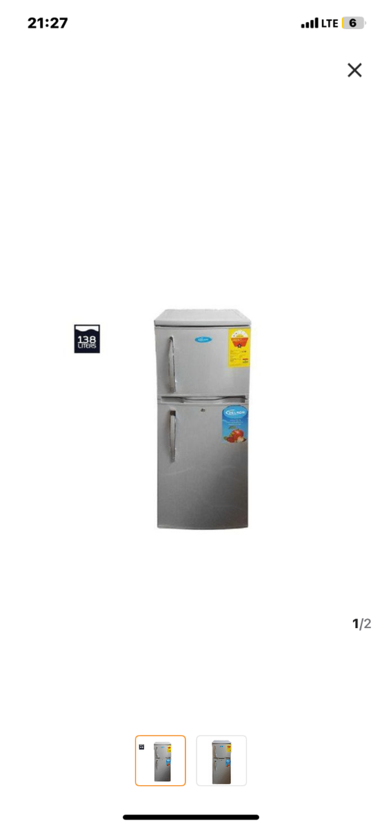 DRF - 122 Double Door Refrigerator - 122 Litres - Grey