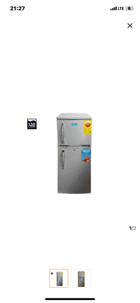 DRF - 122 Double Door Refrigerator - 122 Litres - Grey
