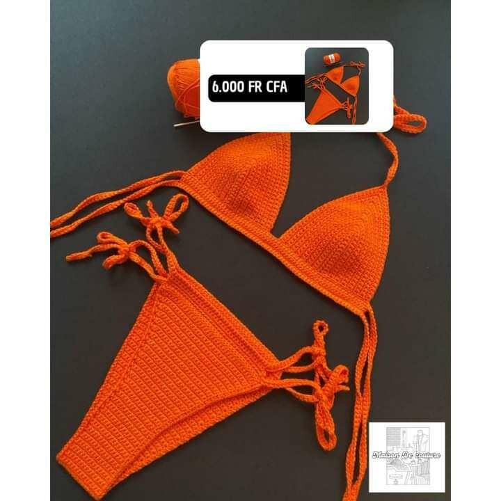 Bikini crochet coloré