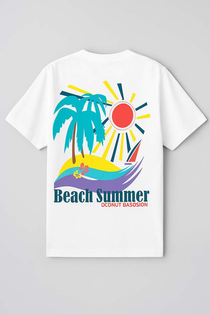 T-shirt d'été blanc imprimé