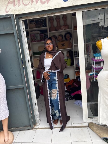 Abaya élégante marron