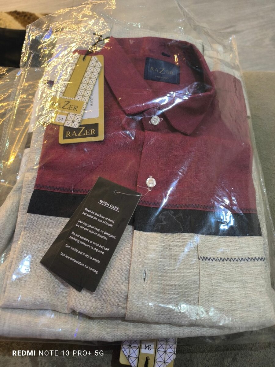 Pure linen top n down for men