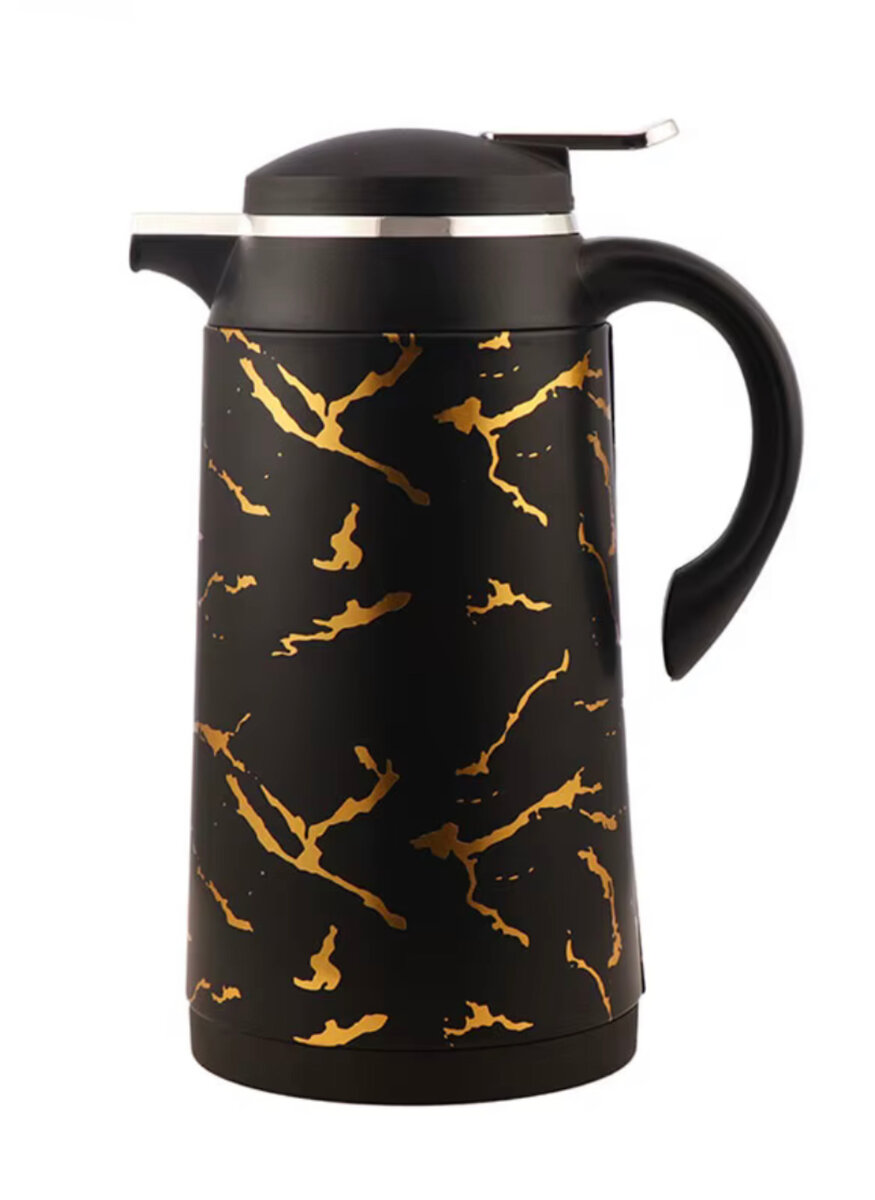 Carafe isotherme motif marbre doré