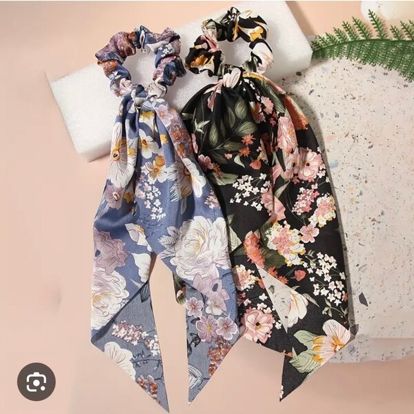 Lot de chouchous en tissu floral