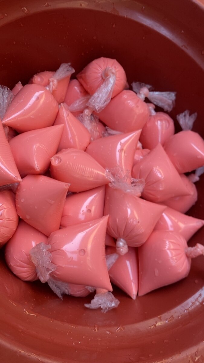 Jus fraise et menthe au lait