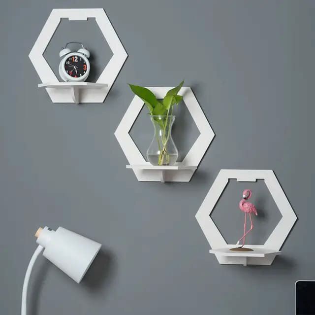 3 set White Shelf