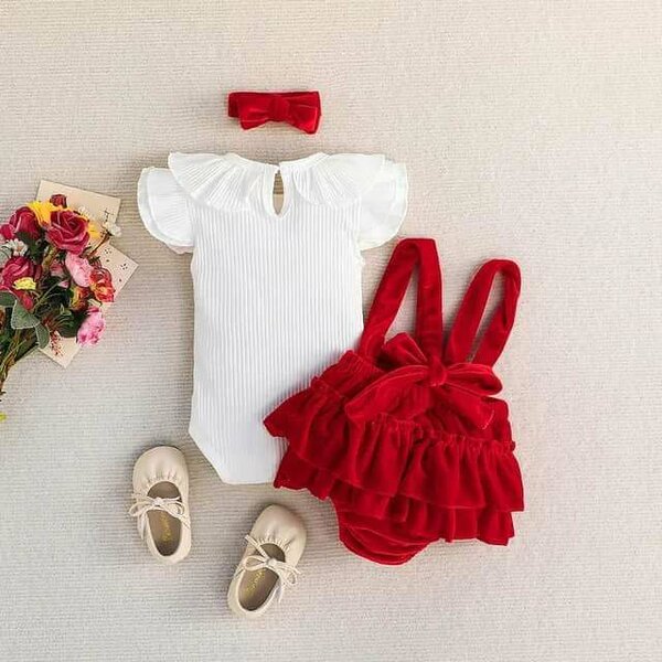 Chic petite ensemble pour fille de 0-6 mois
