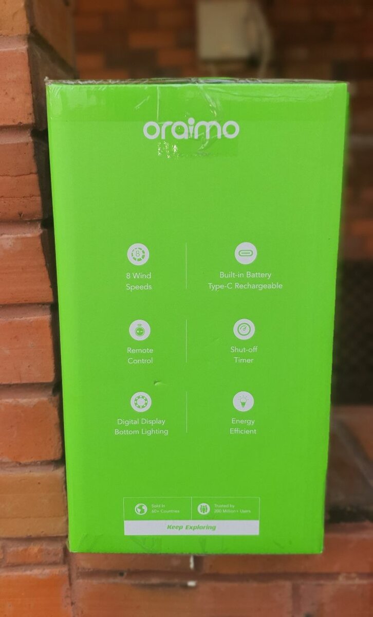 oraimo SmartFoldingFan Type-C Rechargeable Folding Fan