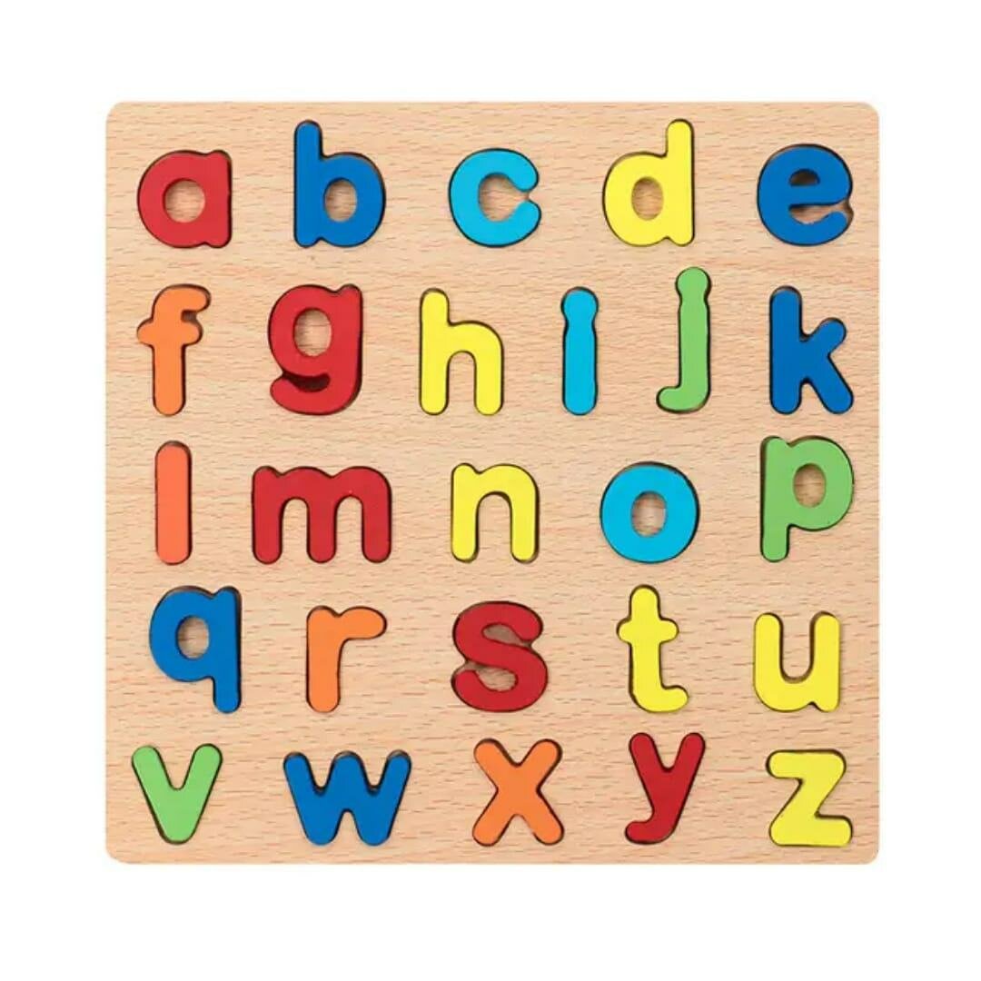 Puzzle en bois alphabet et formes