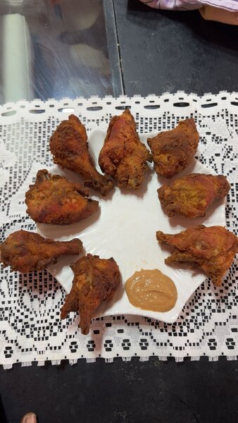 Poulet frit et frites