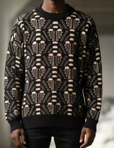 Pull graphique chic en laine