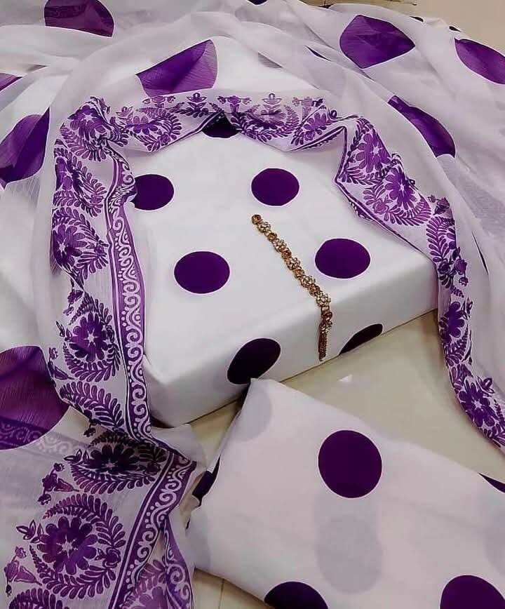Printed lawn suit